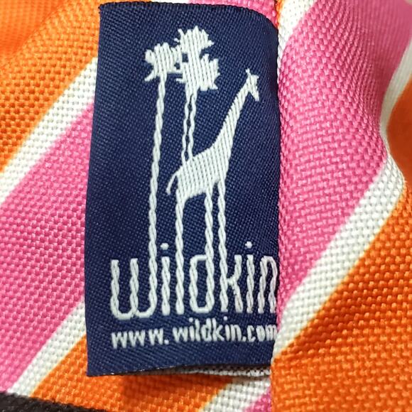 Wildkin Pink and Orange Stripe Overnight Duffle Zig Zag Pink Orange 20" x 10" - Picture 7 of 8